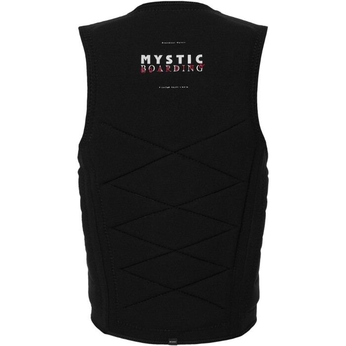 2024 Mystic Da Uomo Outlaw Front Zip Wake Impact Vest 35005.240226 - Black